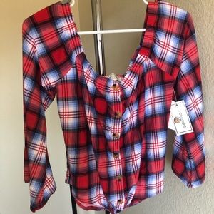 Plaid blouse